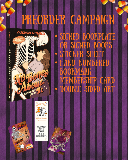 PRE-ORDER CAMPAIGN: No Bones About It: A Halloween Sentient Object Romance by Cassandra Elizzabeth