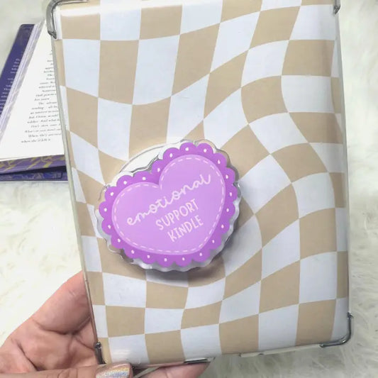 Emotional Support Kindle Purple Heart Magnetic Grip