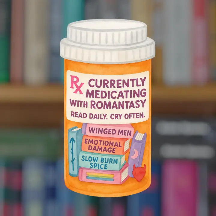 Currently Medicating with Romantasy Sticker