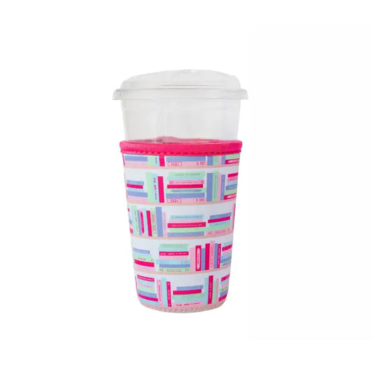 Bookshelf Print Beverage Sleeve - Medium/24oz drink