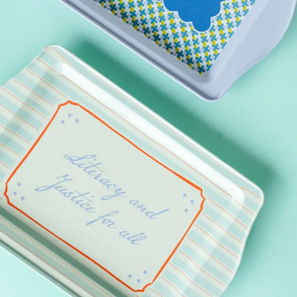 Literacy and Justice for All Trinket Tray