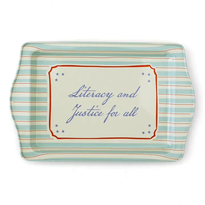 Literacy and Justice for All Trinket Tray