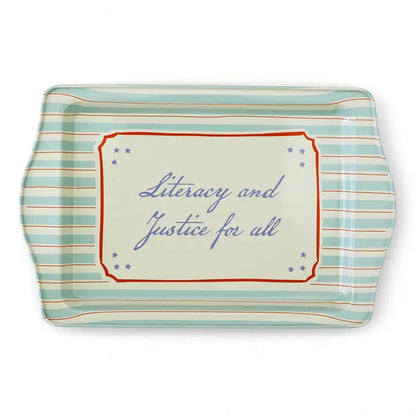 Literacy and Justice for All Trinket Tray