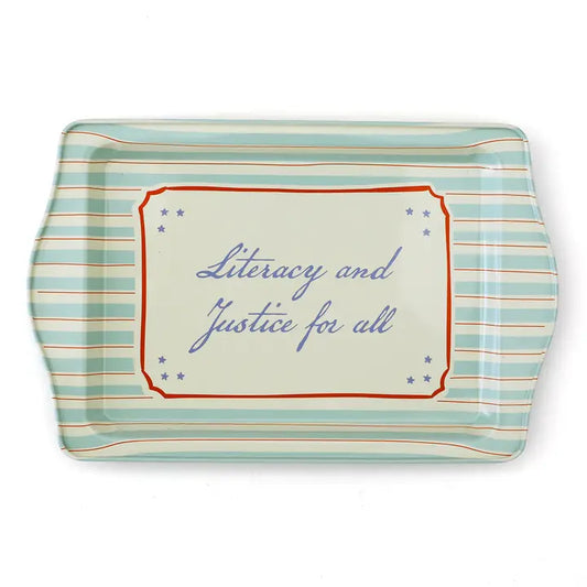 Literacy and Justice for All Trinket Tray