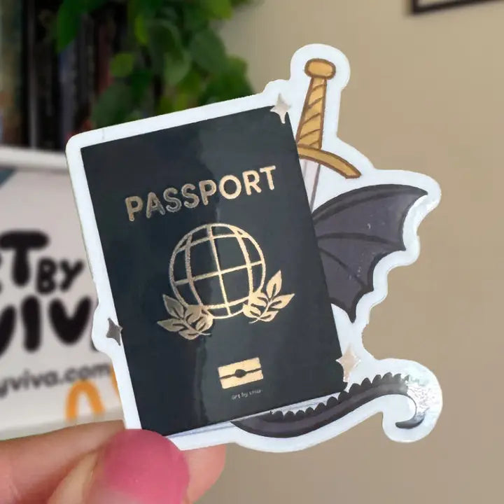 Bookish Passport Glossy Book Sticker
