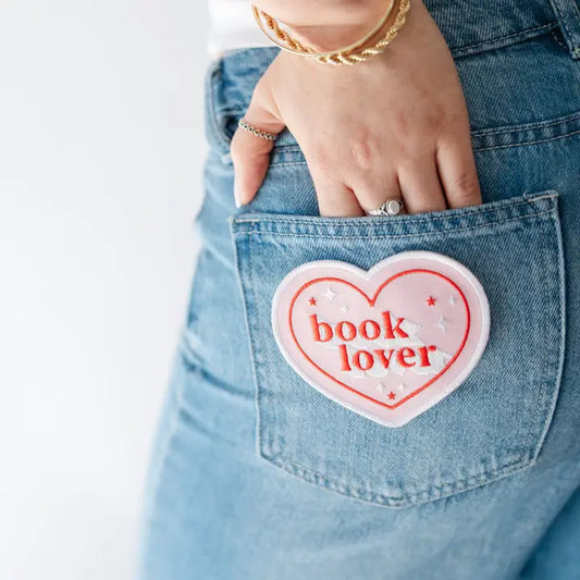 Book Club Book Lover Heart Shaped Patch