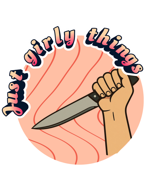 Just Girly Things Knife Sticker
