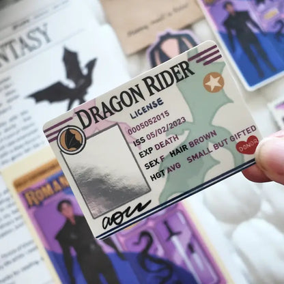 Dragon Rider License Romantasy Bookish Sticker