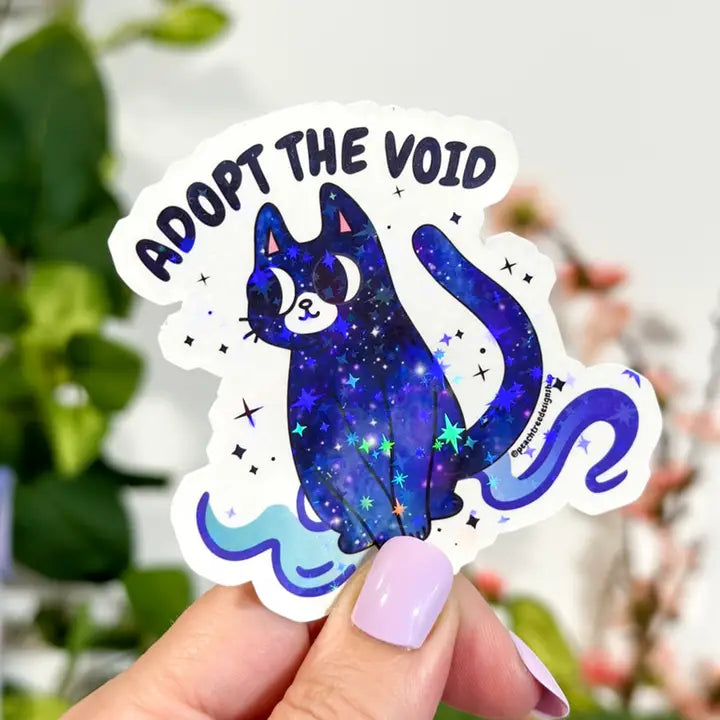 Adopt the Void Black Cat Sticker