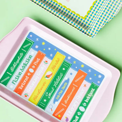 Book Shelf Print Trinket Tray