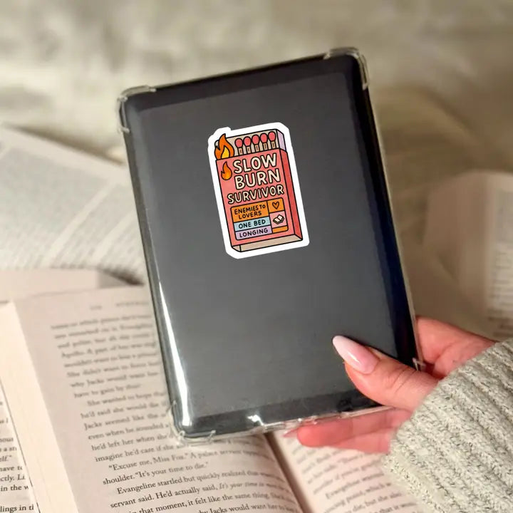 Slow Burn SurvivorBook Reader Sticker – 3" Waterproof Bookish Sticker with Holo Overlay