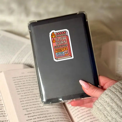 Slow Burn SurvivorBook Reader Sticker – 3" Waterproof Bookish Sticker with Holo Overlay
