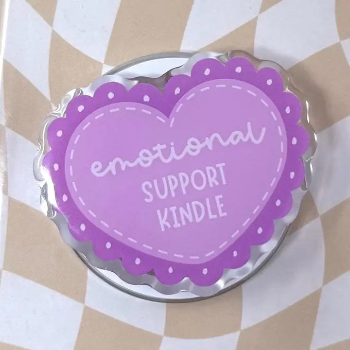Emotional Support Kindle Purple Heart Magnetic Grip