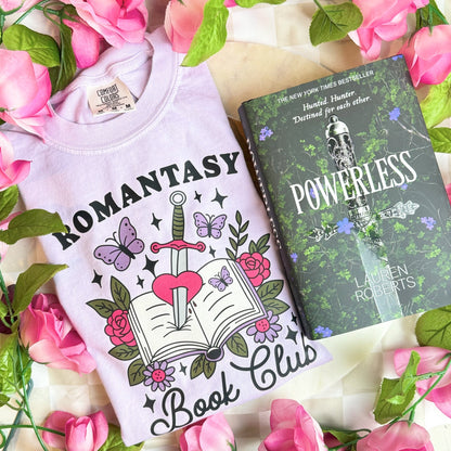 Romantasy Book Club Comfort Colors Cropped Shirt for Fantasy Readers