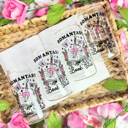 Romantasy Book Club Clear Glass Cup