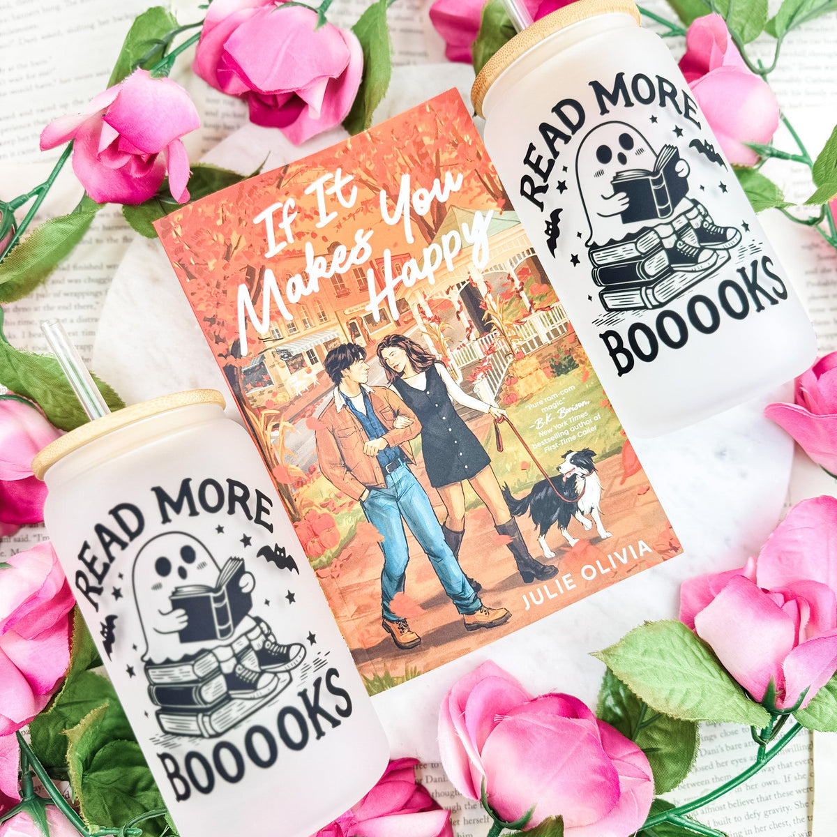 Read More Booooks Frosted Glass Cup