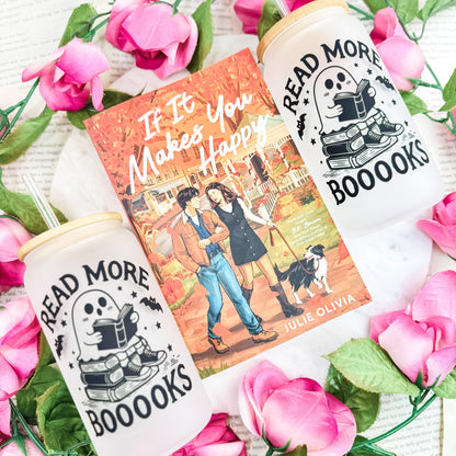 Read More Booooks Frosted Glass Cup