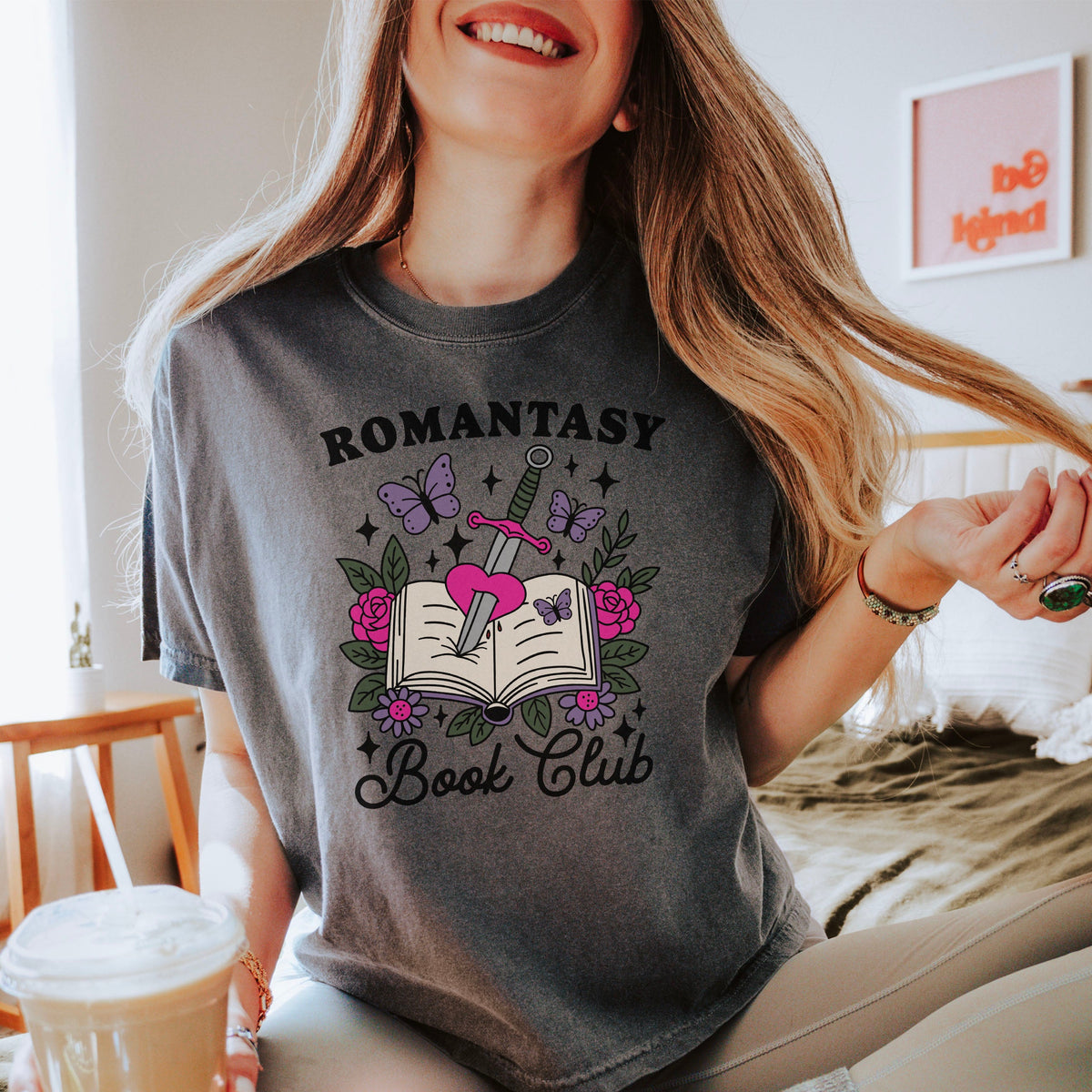 Romantasy Book Club Comfort Colors Cropped Shirt for Fantasy Readers