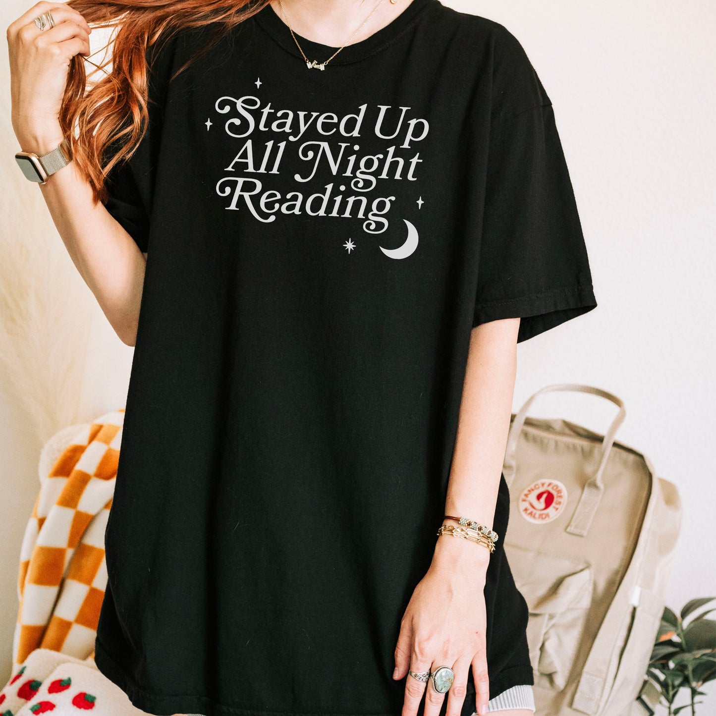 Stayed Up All Night Reading" Comfort Colors Heavyweight Shirt | Perfect for Book Lovers