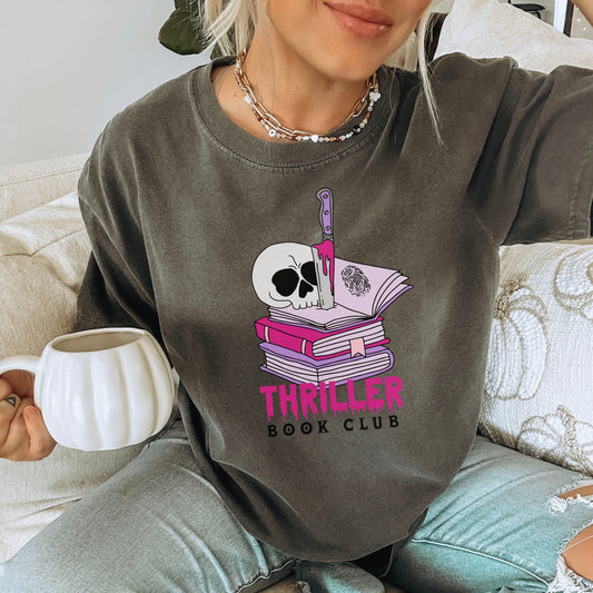 Thriller Book Club - Comfort Colors Heavyweight Shirt for Mystery Lovers