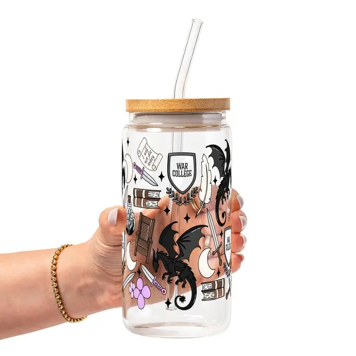 War College 16oz Glass Cup
