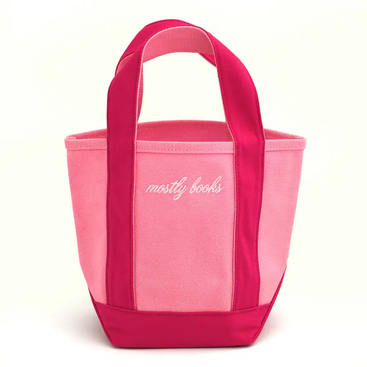 Mostly Books Mini Boat Tote