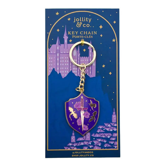 Romantasy Shield Book Club Keychain