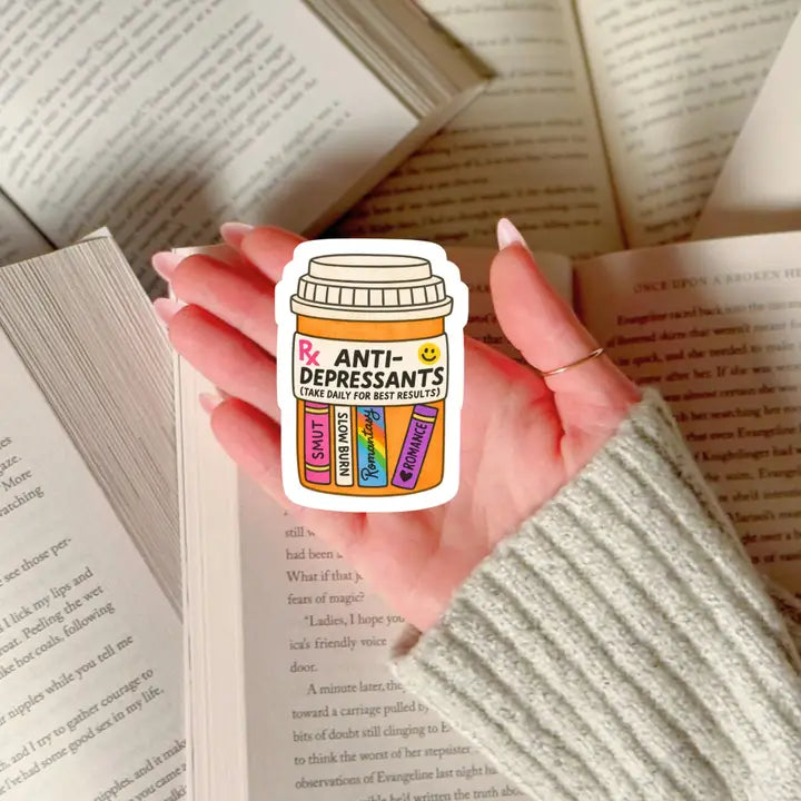 Antidepressant Books Sticker