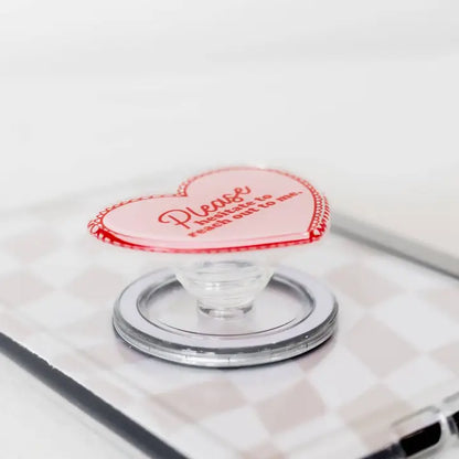 Please Hesitate Heart Pink Magsafe Kindle & Phone Grip