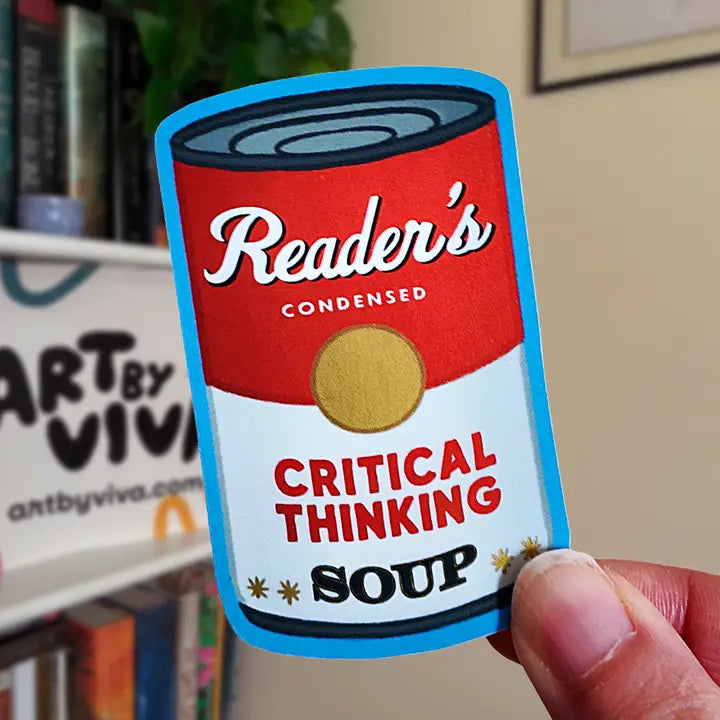 Reader's Critical Thinking Soup Bookish Sticker