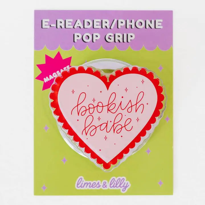 Bookish Babe Heart Magsafe Kindle & Phone Grip