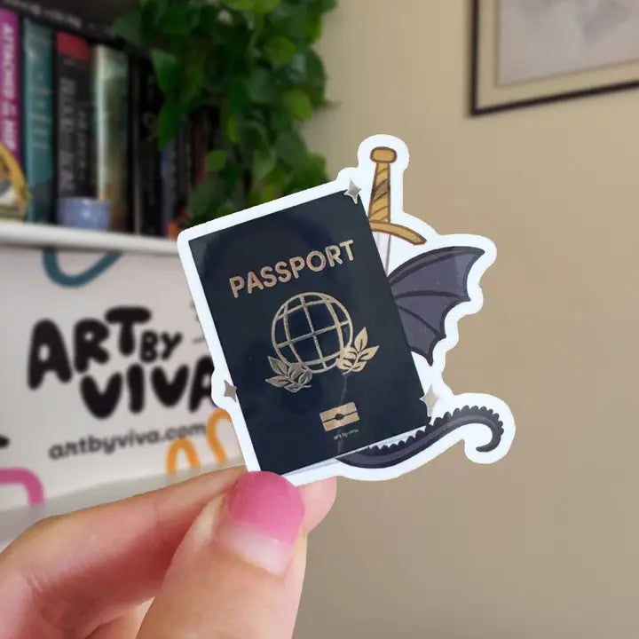Bookish Passport Glossy Book Sticker