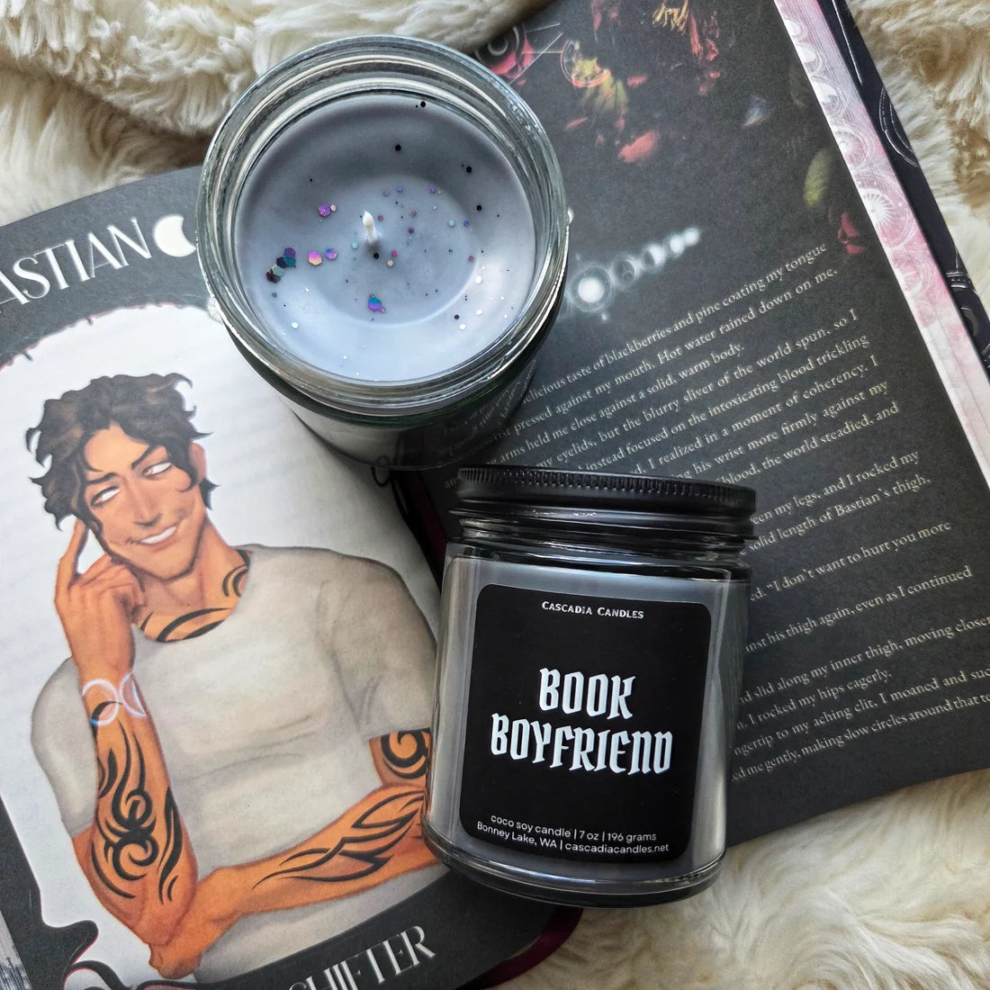 Book Boyfriend Coconut Soy Candle | Musk + Vetiver + Moss